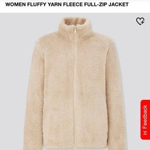 UNIQLO fleece jacket in natural